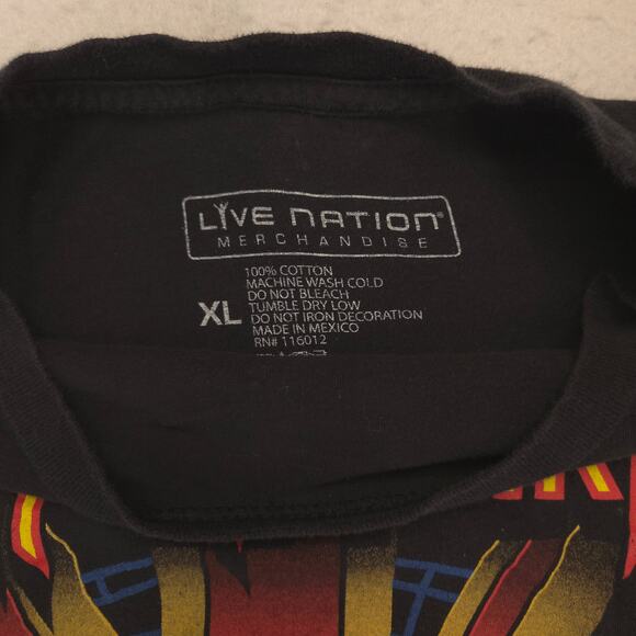 Def Leppard Band Graphic Crew Neck T Shirt Adult Mens Size Extra Large XL Black - Picture 3 of 8